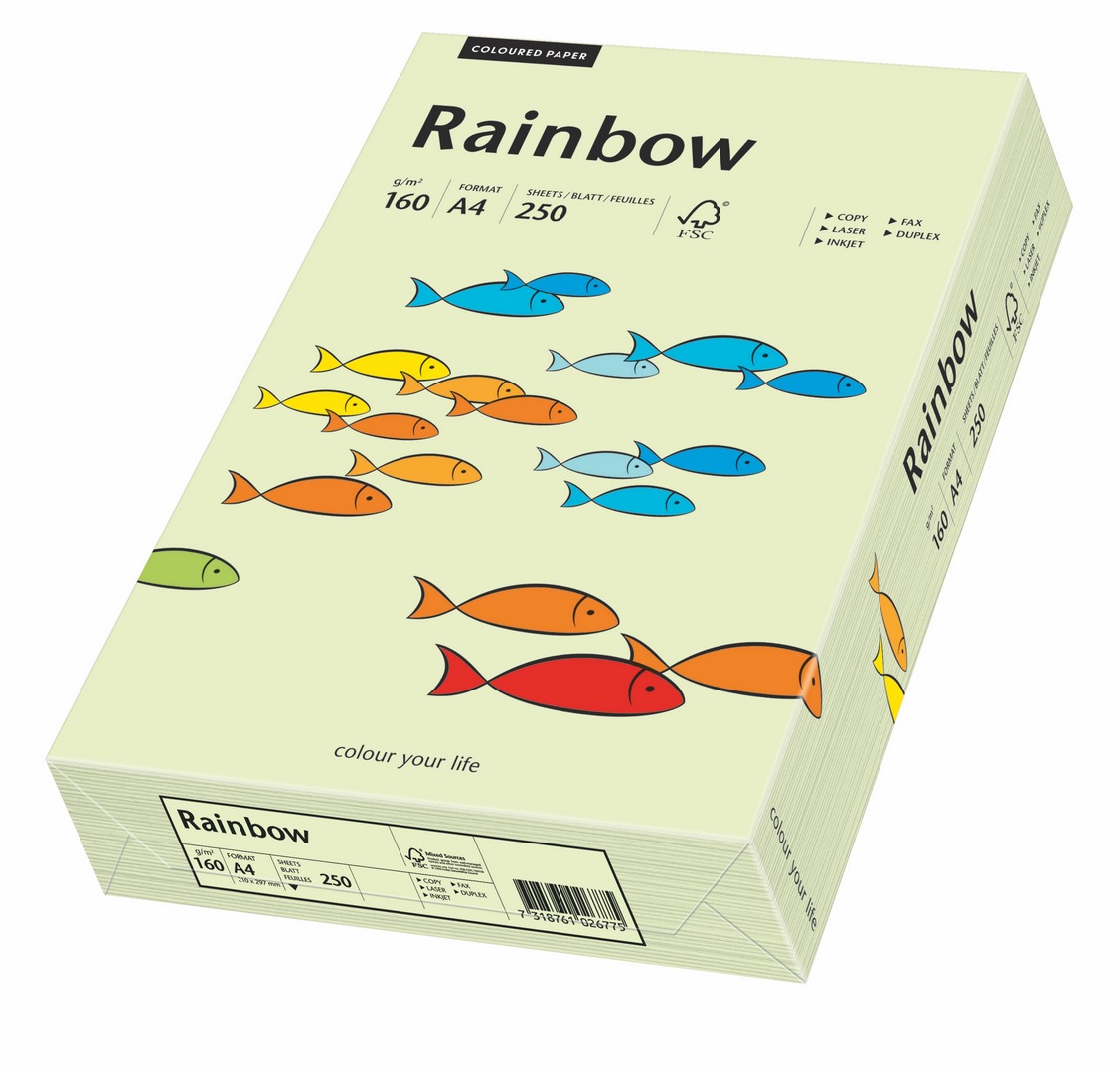 Papier ksero Rainbow A4 160g blado zielony R72 Papyrus